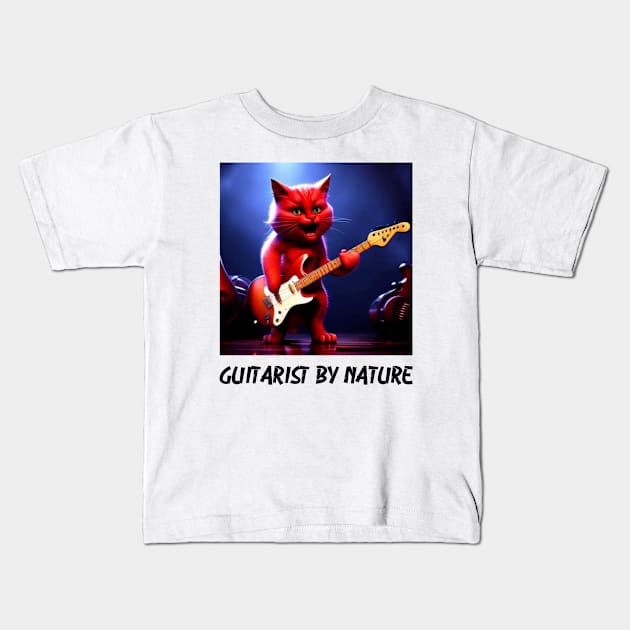 Guitarist By Nature Kids T-Shirt by SvereDesign